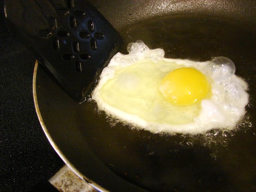 cooking eggs