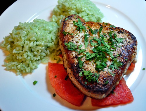 tuna w/dehydrated watermelon